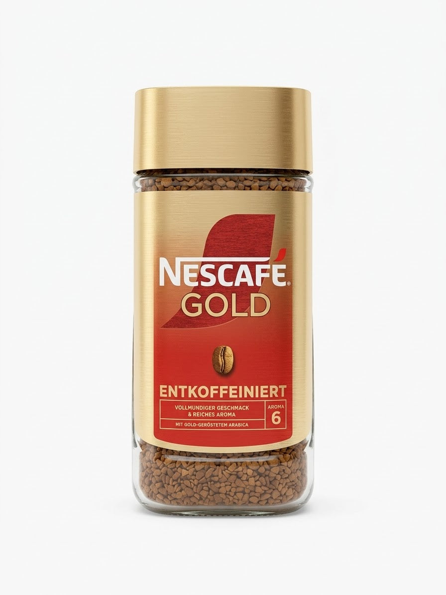 NESCAFÉ Gold Entkoffeiniert Instant Kaffee 3x 190g Löslicher Bohnenkaffee 3er Sparpaket