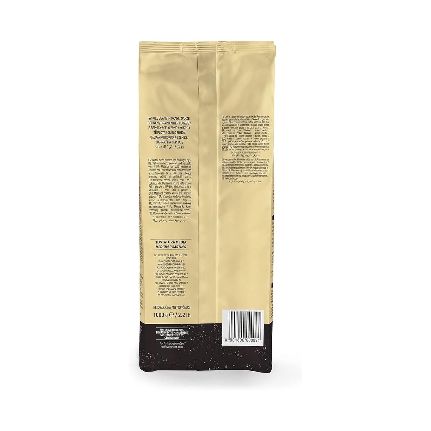 Caffè Vergnano 1882 Kaffeebohnen Granaroma - 1 Kg (1Er Pack)