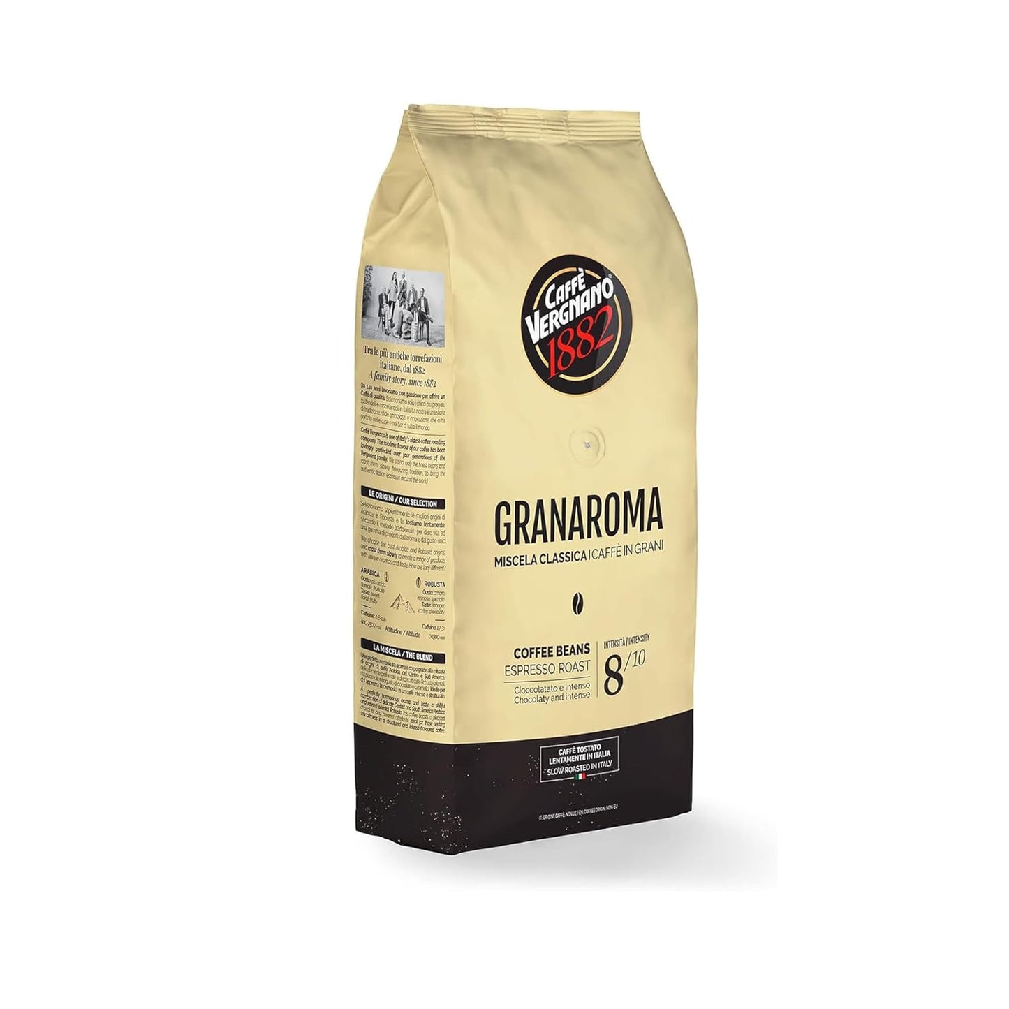 Caffè Vergnano 1882 Kaffeebohnen Granaroma - 1 Kg (1Er Pack)
