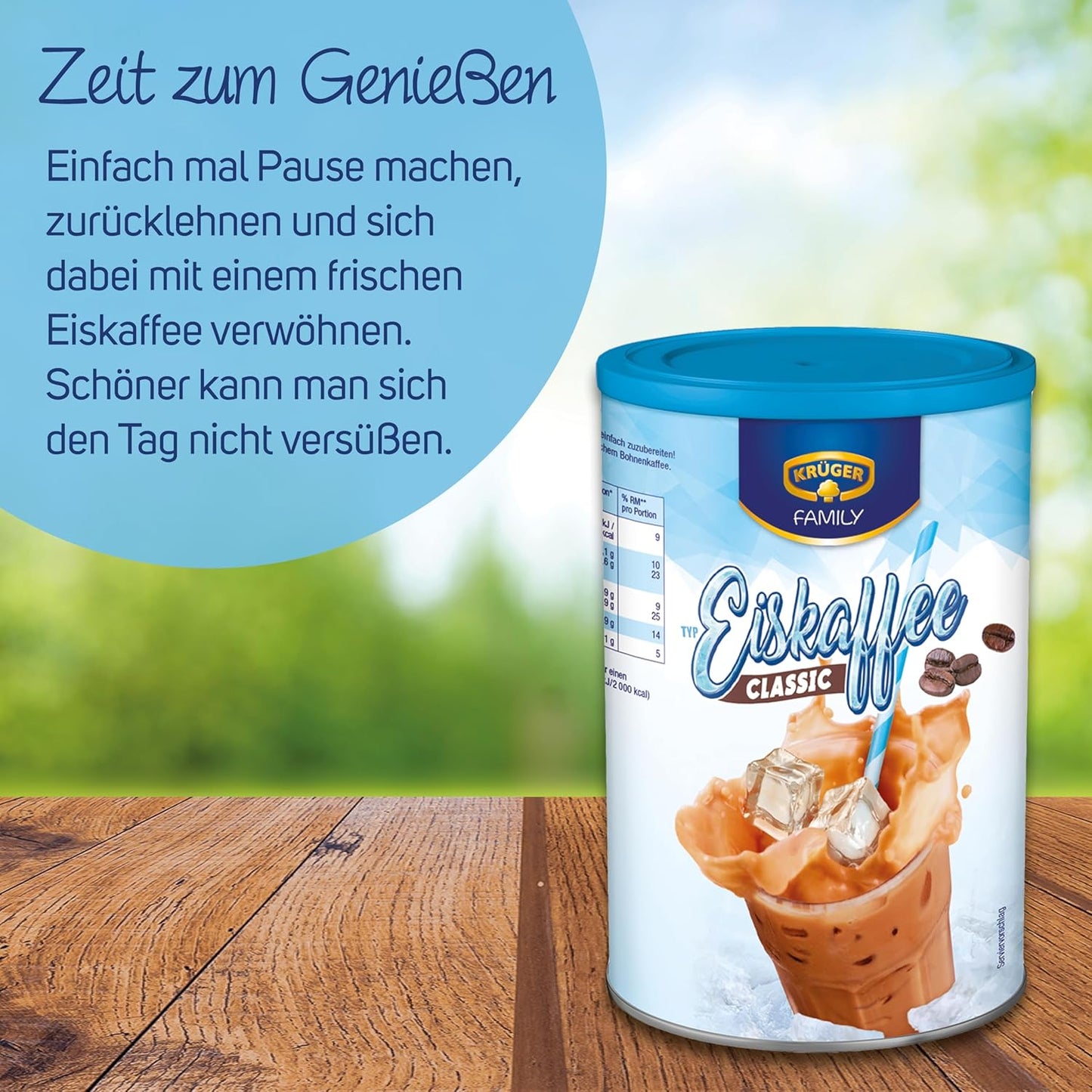 KRÜGER Family Eiskaffee Classic, Instantkaffee Für Eine Eiskalte Erfrischung, 275G Dose