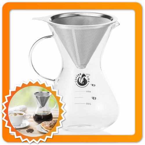 Pour over Kaffeebereiter Mit Dauerfilter - Kaffeezubereit
