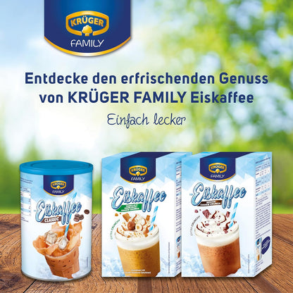 KRÜGER Family Eiskaffee Classic, Instantkaffee Für Eine Eiskalte Erfrischung, 275G Dose