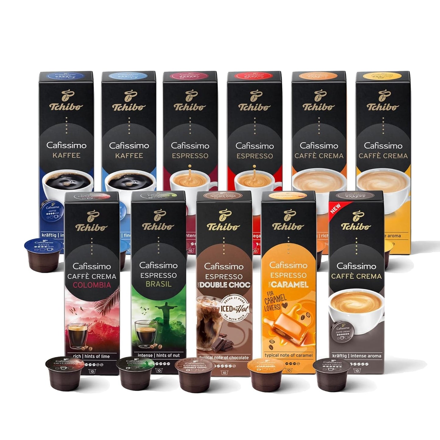 Tchibo Cafissimo Probierset 110 Kapseln Sorten Caffè Crema Espresso Und Kaffee
