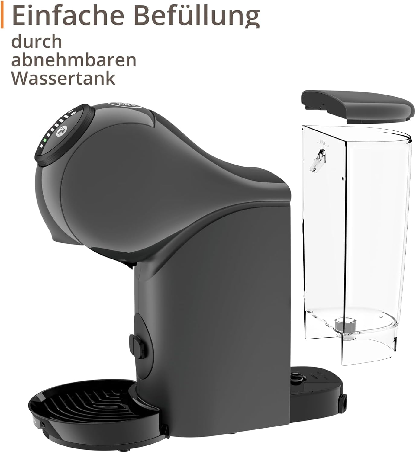 Nescafé Dolce Gusto Genio S Automatische Kapselmaschine by KRUPS, Anthrazit