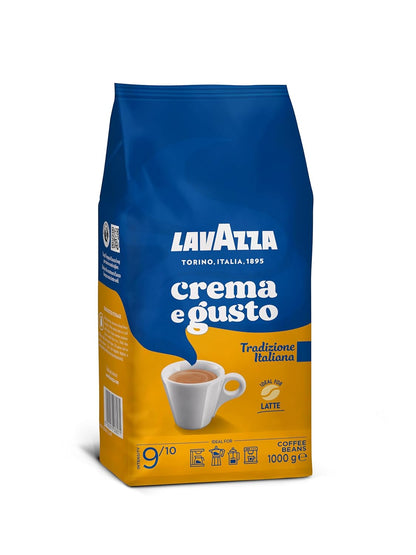 Lavazza, Crema E Gusto Tradizione Italiana, Geröstete Kaffeebohnen, Mit Würzigen Aromatischen Noten, Ideal Für Einen Espresso, Arabica Und Robusta Kaffeebohnen, 1 Kg Packung