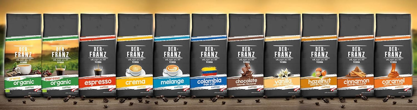 Der-Franz Crema Bio Kaffee, Ganze Bohne, 1000 G