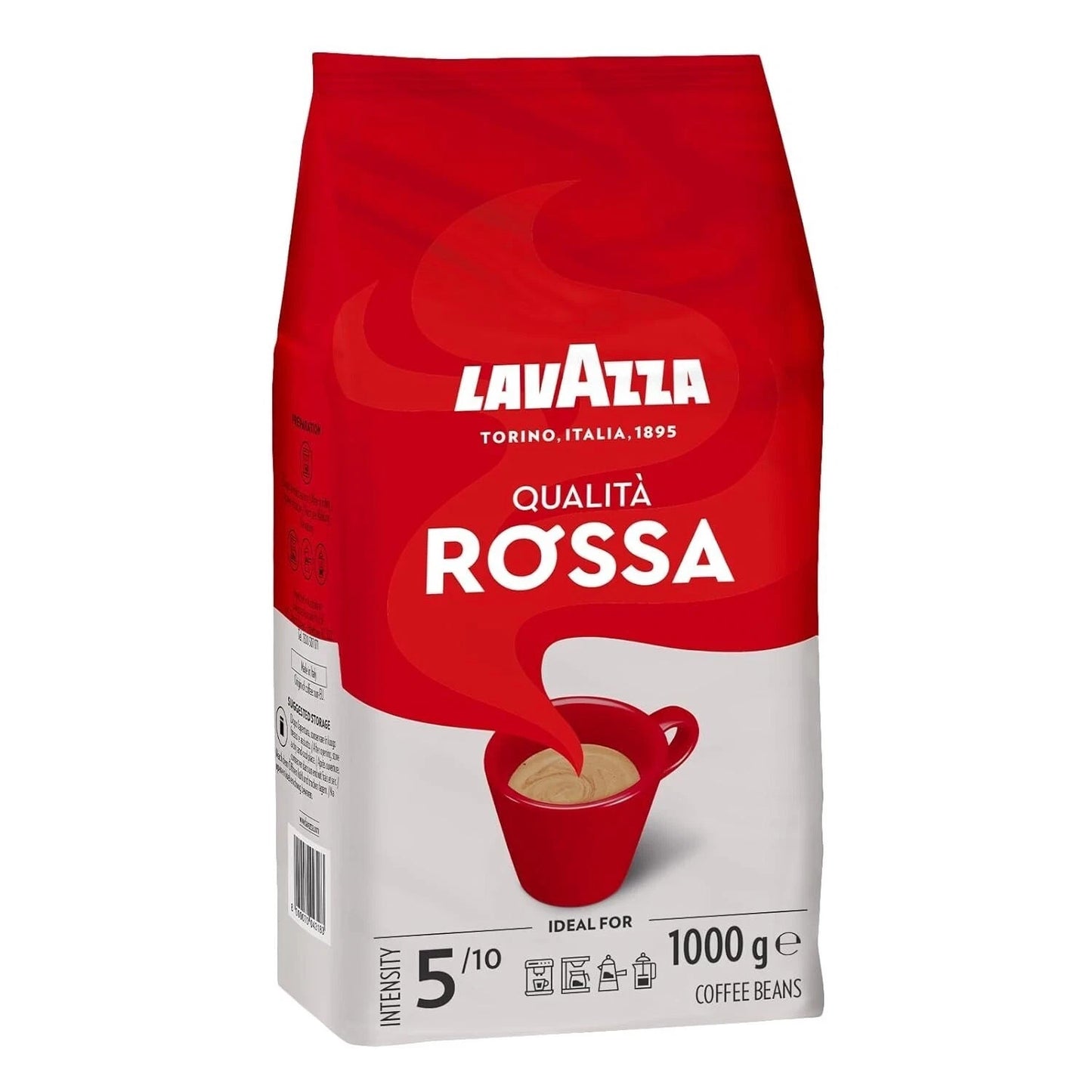 3X 1000G Lavazza Caffè Rossa Ganze Bohnen Intensity 5/10 Roast