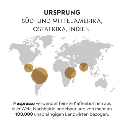 NESPRESSO ORIGINAL Lungo Auswahl 50 Kaffeekapseln | Arabica & Robusta Kaffee | Helle Bis Dunkle Röstung