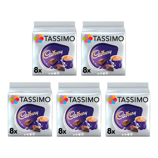 Tassimo Kapseln Cadbury Hot Chocolate 40 Kaffeekapseln, 5Er Pack, 5 X 8 Getränke