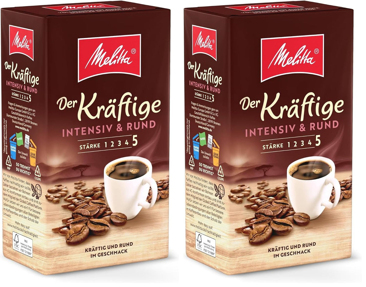 Melitta Der Kräftige, Filterkaffee, Stärke 4/5, 12 X 500G