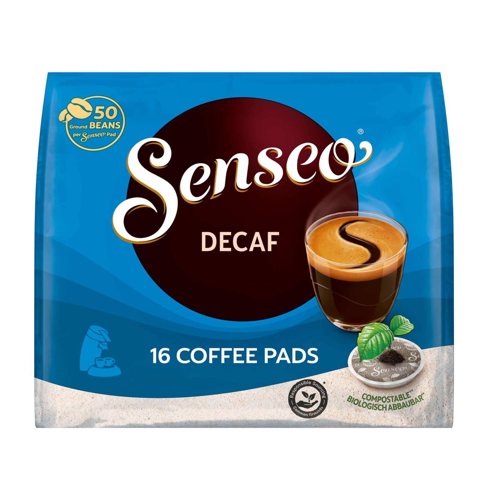 SENSEO Pads Decaf Senseopads Entkoffeiniert 10 X 16 Kaffeepads - 160 Getränke