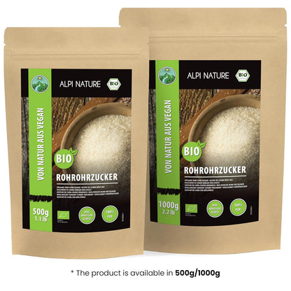 Alpi Nature Rohrohrzucker BIO 500G, Rohrzucker Braun, Brauner Rohrzucker