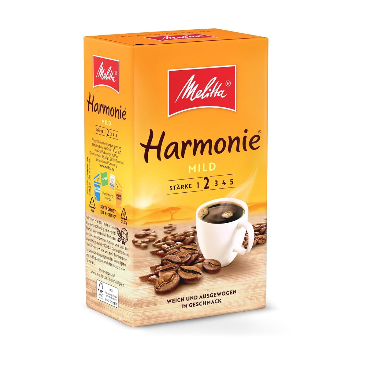 Melitta Der Kräftige, Filterkaffee, Stärke 4/5, 12 X 500G