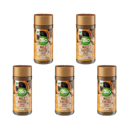 5 X 100G Dmbio Kaffee, Malzkaffee, Löslich Ohne Koffein