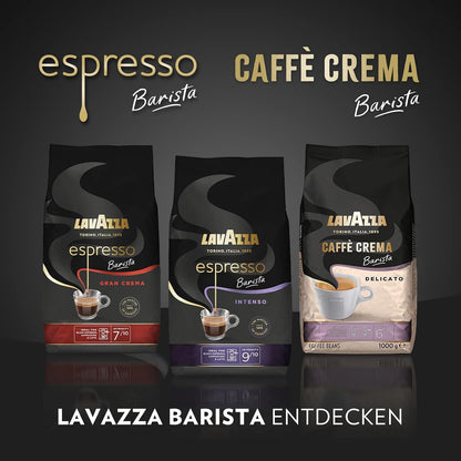 Lavazza, Espresso Barista Intenso, Ganze Arabica Und Robusta Kaffeebohnen, Mit Kakao- Und Holzaromen, Für Einen Intensiven Kaffee, Intensität 9/10, Mittlere Röstung, 1 Kg Packung