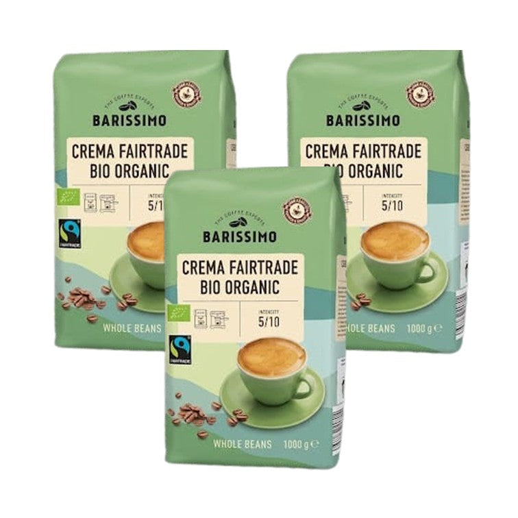 3x 1 kg Barissimo Fairtrade  Bio Organic – Ganze Kaffeebohnen