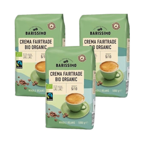 3x 1 kg Barissimo Fairtrade  Bio Organic – Ganze Kaffeebohnen
