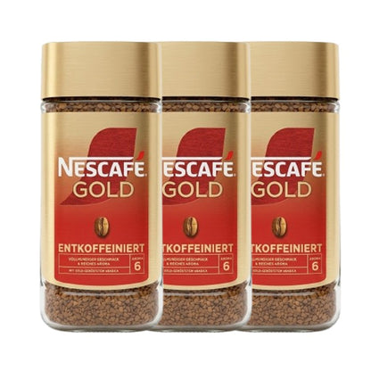 NESCAFÉ Gold Entkoffeiniert Instant Kaffee 3x 190g Löslicher Bohnenkaffee 3er Sparpaket