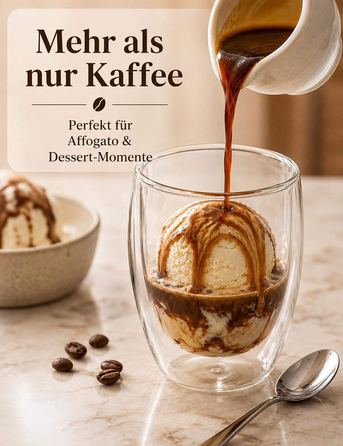 2Er Set 350 Ml Latte Macchiato Gläser Doppelwandig, Borosilikatglas | Doppelwandige Thermogläser & Kaffeegläser Für Espresso, Cappuccino, Tee, Milch, Bier, Saft, Heiße & Kalte Getränke