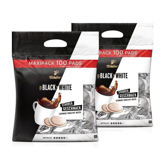 Tchibo BLACK & WHITE Kaffeepads 2x100 Stück – Vollmundig