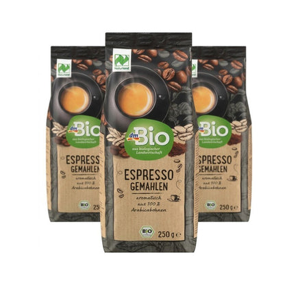 Kaffee Espresso Gemahlen 3X 250G Bio Kaffee Kräftig Aromatisch