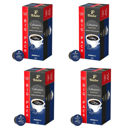Tchibo Cafissimo Kaffee Kräftig, 120 Stück 4 X 30 Kaffeekapseln, Fein-Würzig