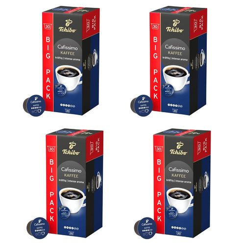 Tchibo Cafissimo Kaffee Kräftig, 120 Stück 4 X 30 Kaffeekapseln, Fein-Würzig