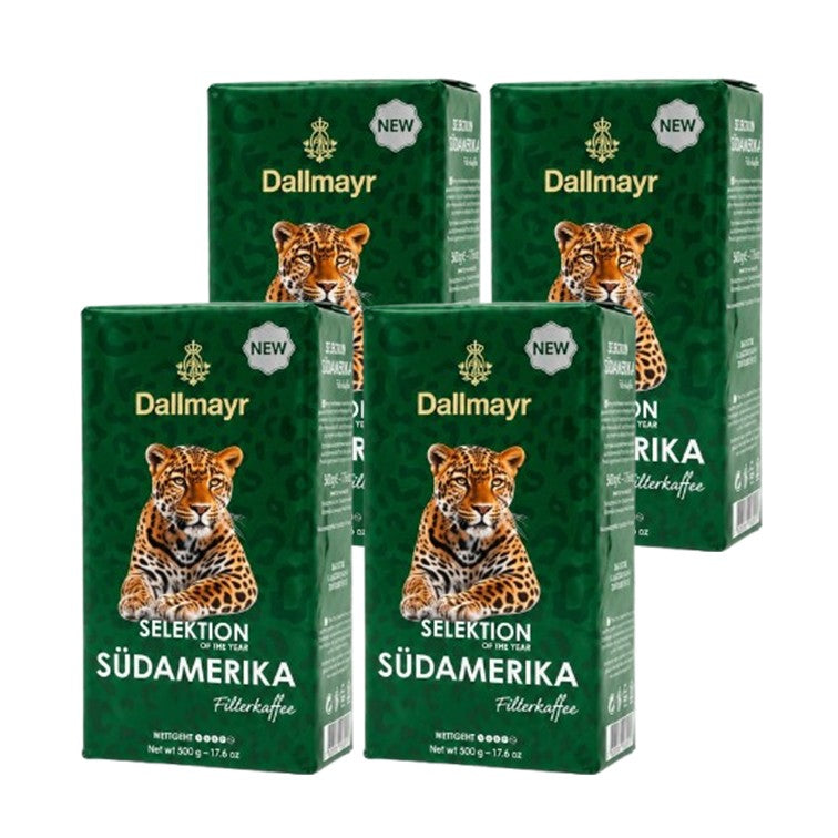 4x Dallmayr Selektion Südamerika Gemahlener Kaffee 4x 500g