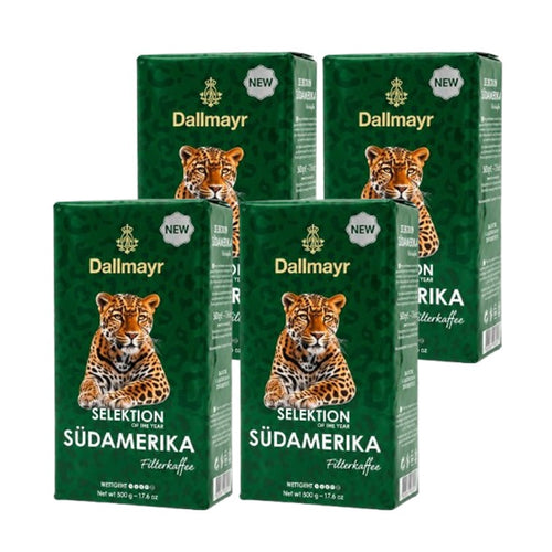 4x Dallmayr Selektion Südamerika Gemahlener Kaffee 4x 500g