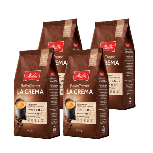 4x Melitta BellaCrema La Crema Kaffeebohnen Ganze Bohnen 4x 1000g