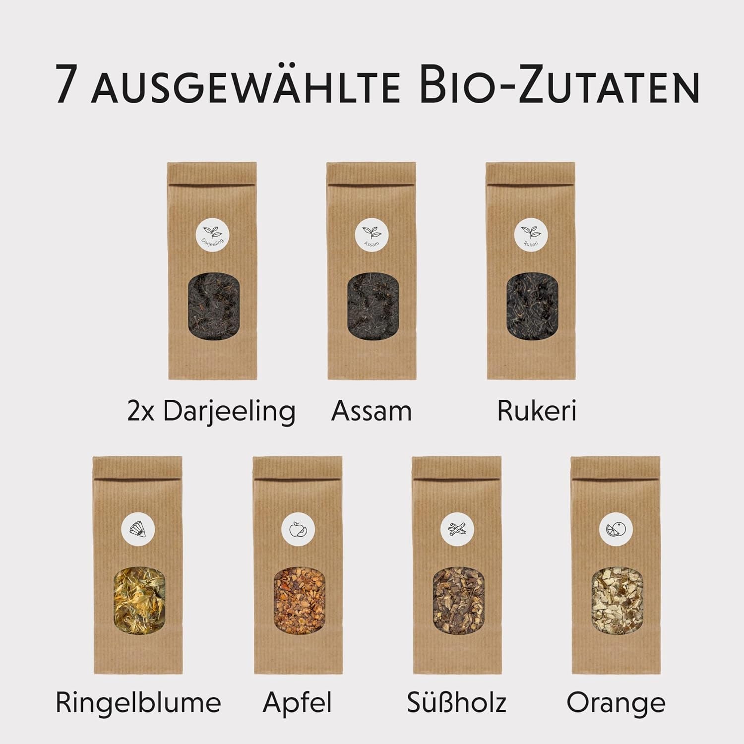 Tee Selber Mischen Set Geschenk Mit Schwarztee - BIO Schwarzer Tee Geschenkset Mit 7 Leckeren Tee-Sorten Zum DIY Teemischung Selber Machen
