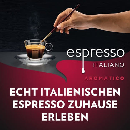 Lavazza, Espresso Aromatico, Arabica & Robusta Kaffeebohnen, Ideal Für Espressomaschinen, Schokolade & Trockenfrüchte Aromen, Aromatischer Geschmack, Intensität 7/10, Leichte Röstung, 1Kg Packung