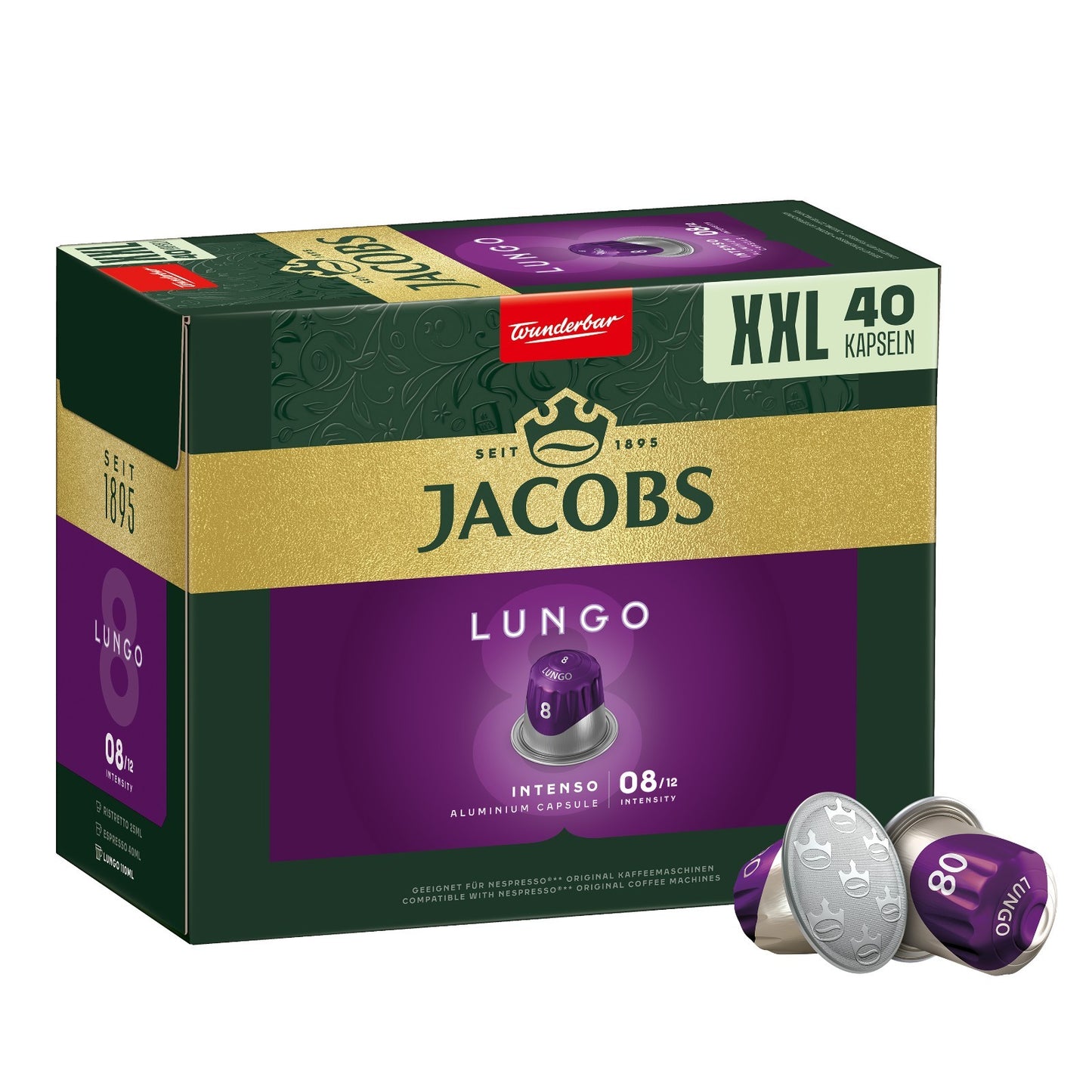 JACOBS Kapseln Xxl-Pack Nespresso®* Kompatible Kaffeekapseln Lungo Espresso