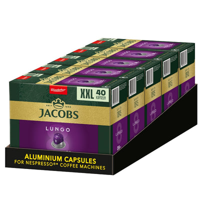 JACOBS Kapseln Xxl-Pack Nespresso®* Kompatible Kaffeekapseln Lungo Espresso