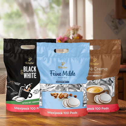 Tchibo Kaffeepads Vorratspack Maxipack, Caffè Crema Vollmundig, 200 Stück