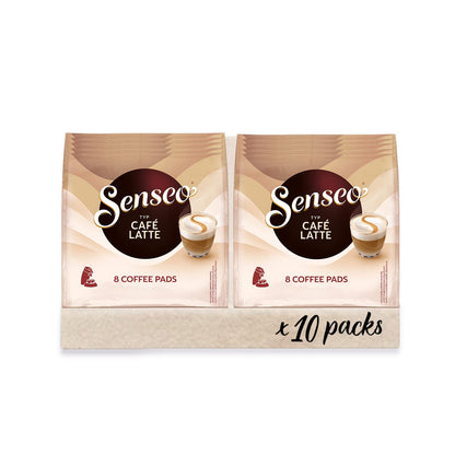 Senseo Pads Café Latte, Medium Roast, 80 Kaffeepads, 10 X 8 Getränke
