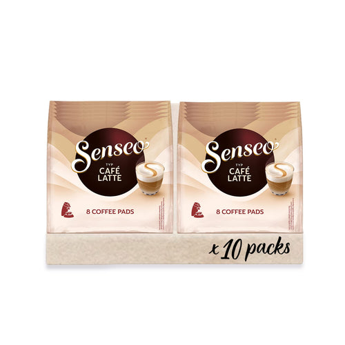 Senseo Pads Café Latte, Medium Roast, 80 Kaffeepads, 10 X 8 Getränke