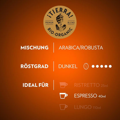 Lavazza Tierra for Africa Bio Organic, Espresso Mit Noten Von Karamell Und Schokolade, 10X10 Kapseln, Nespresso Kompatibel