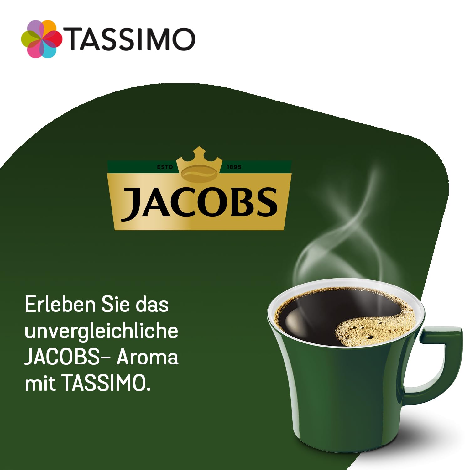Tassimo Kapseln Jacobs Caffè Crema Classico, 5 X 16 Pads, 80 Kaffeekapseln
