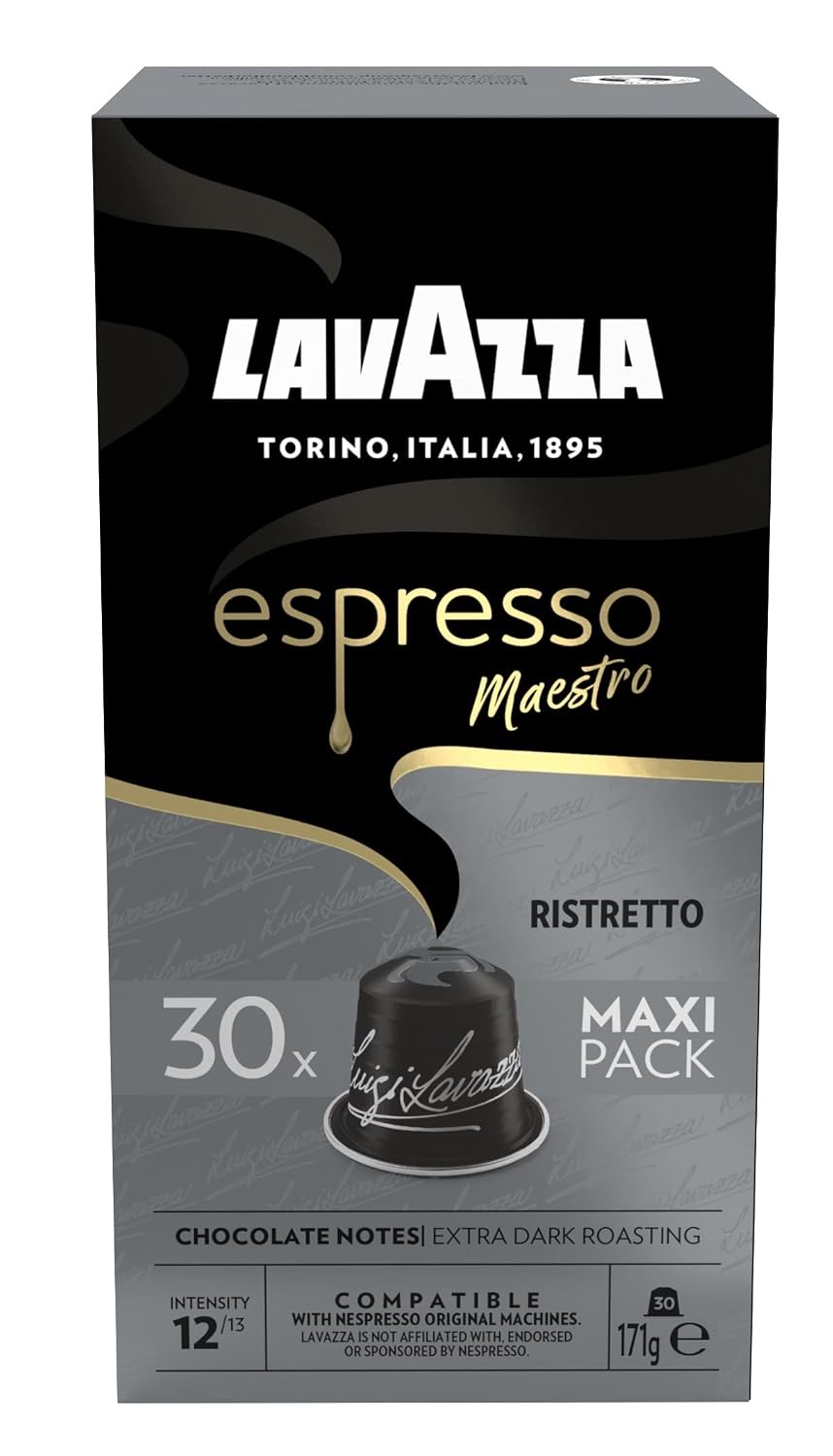 Lavazza Espresso Maestro Ristretto, Intensiv Und Vollmundig, 30 Kapseln, Nespresso Kompatibel