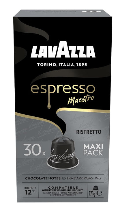Lavazza Espresso Maestro Ristretto, Intensiv Und Vollmundig, 30 Kapseln, Nespresso Kompatibel
