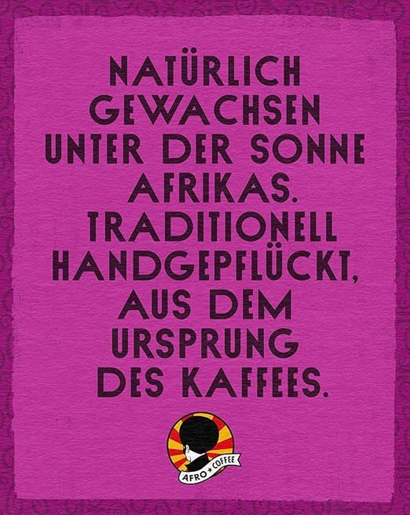 AFRO COFFEE Bio Kaffee Gemahlen 6x250g – Fairtrade, Arabica & Robusta, Dunkle Röstung