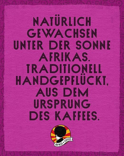 AFRO COFFEE Bio Kaffee Gemahlen 6x250g – Fairtrade, Arabica & Robusta, Dunkle Röstung