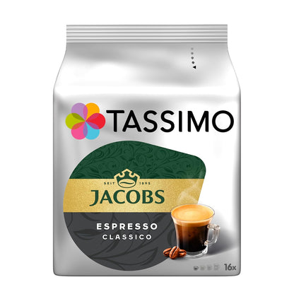 Tassimo Kapseln Jacobs Espresso Classico, 5 X 16 Pads, 80 Kaffeekapseln