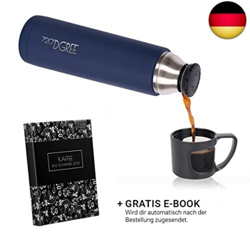 720°DGREE Thermoskanne Mit Becher 700Ml ?Follow? - 3 Größen, 12H Heiß, 24H Kalt,