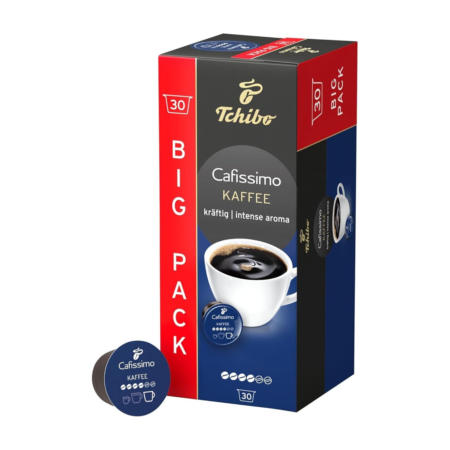 Tchibo Cafissimo Kaffee Kräftig, 120 Stück 4 X 30 Kaffeekapseln, Fein-Würzig
