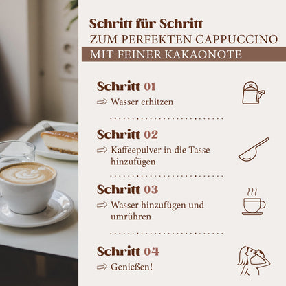 HEARTS Cappuccino Mit Feiner Kakaonote 10 X 1Kg Instant Kaffee Pulver Mit Schoko
