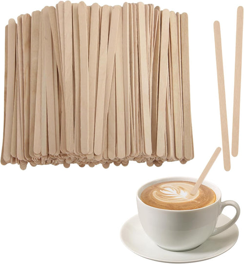 400 Stück Kaffeerührstäbchen, Verdickter Rührstäbchen 14 Cm Lange Aus Holz, Einweg Kaffeestäbchen Biologisch Abbaubar, Kaffee- Und Tee-Rührstäbe Für Kaffee Cocktails Heißes Getränk