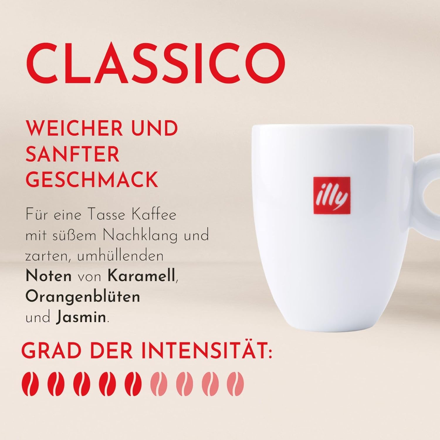 Illy, Gemahlener Filterkaffee CLASSICO, 100% Arabica Mit Noten Von Orangenblüten Und Jasmin, Sanfter Geschmack Und Süßer Nachgeschmack, 1 Dose Mit 250G