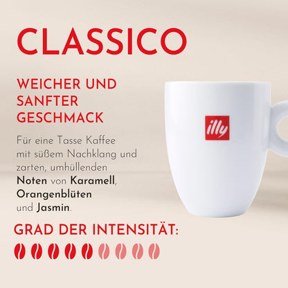 Illy, Gemahlener Filterkaffee CLASSICO, 100% Arabica Mit Noten Von Orangenblüten Und Jasmin, Sanfter Geschmack Und Süßer Nachgeschmack, 1 Dose Mit 250G